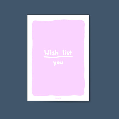 Wish List Wish Card