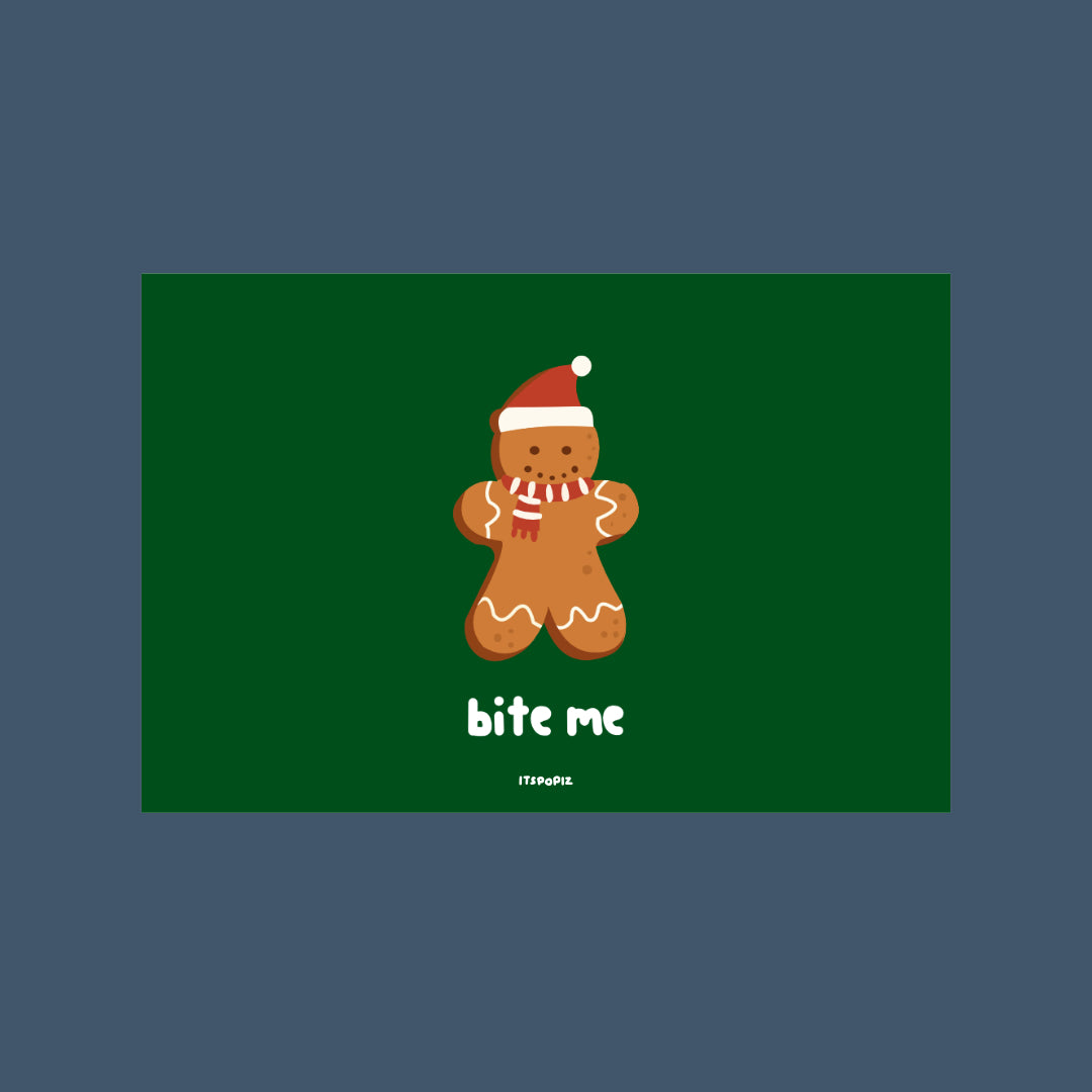 Bite Me Christmas Card