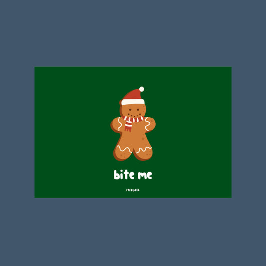 Bite Me Christmas Card